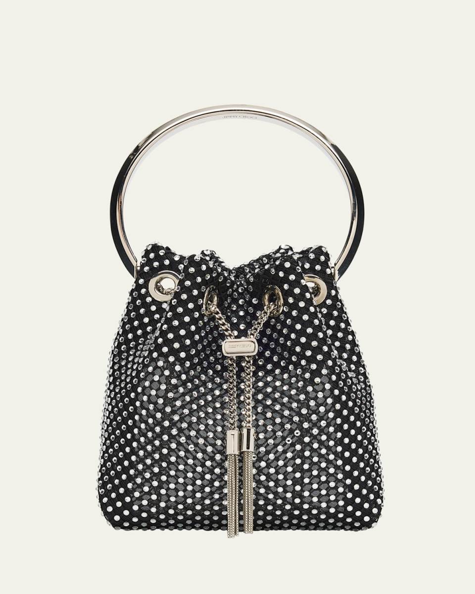 Bon Bon Mesh Crystal Top-Handle Bag